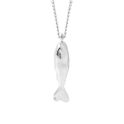 Golden Tide Fish Pendant Necklace - 18K Gold Dipped, White Gold Dipped