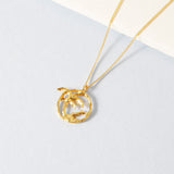 Palm Horizon Pendant Necklace - 18K Gold Dipped, White Gold Dipped