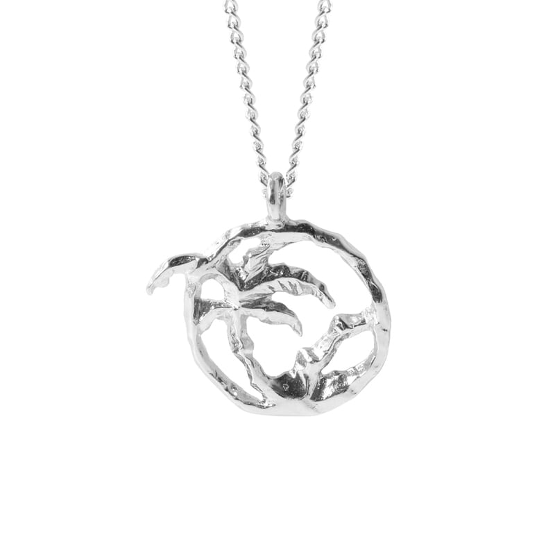 Palm Horizon Pendant Necklace - 18K Gold Dipped, White Gold Dipped