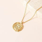 Wreath Frame Coin Necklace