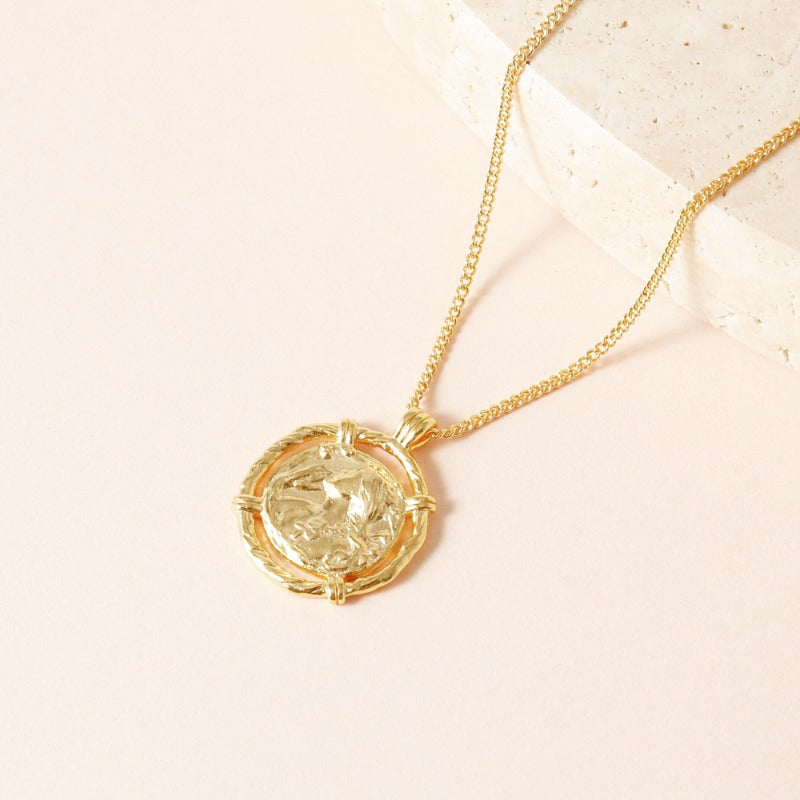 Wreath Frame Coin Necklace