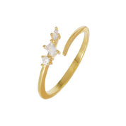 Starlight Trio Ring - 18K Gold Dipped, White Gold Dipped