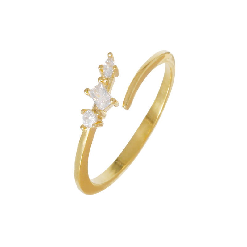 Starlight Trio Ring - 18K Gold Dipped, White Gold Dipped