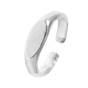 Molten Glow Band Signet Ring - 18K Gold Dipped, White Gold Dipped