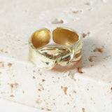 Golden Wave Ring - 18K Gold Dipped, White Gold Dipped