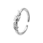Knotted Adjustable Open Ring - 18K gold Dipped, White Gold Dipped