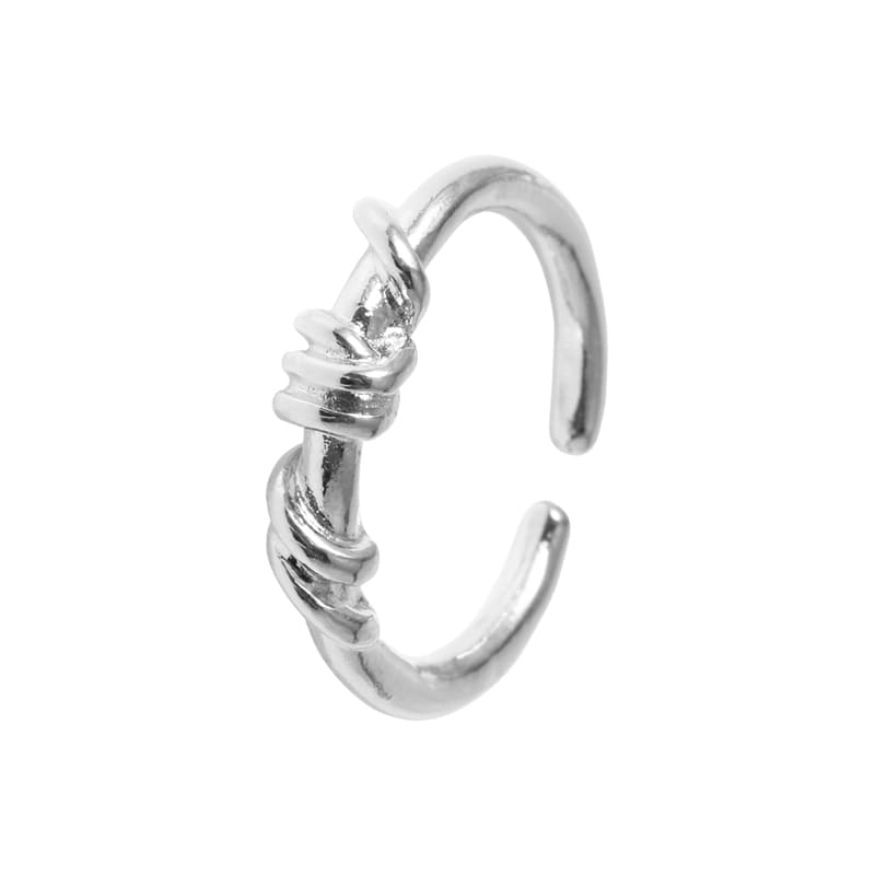 Knotted Adjustable Open Ring - 18K gold Dipped, White Gold Dipped