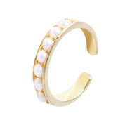 Circle of Life Pearl Ring - 18K Gold Dipped, White Gold Dipped