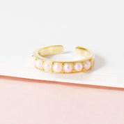 Circle of Life Pearl Ring - 18K Gold Dipped, White Gold Dipped
